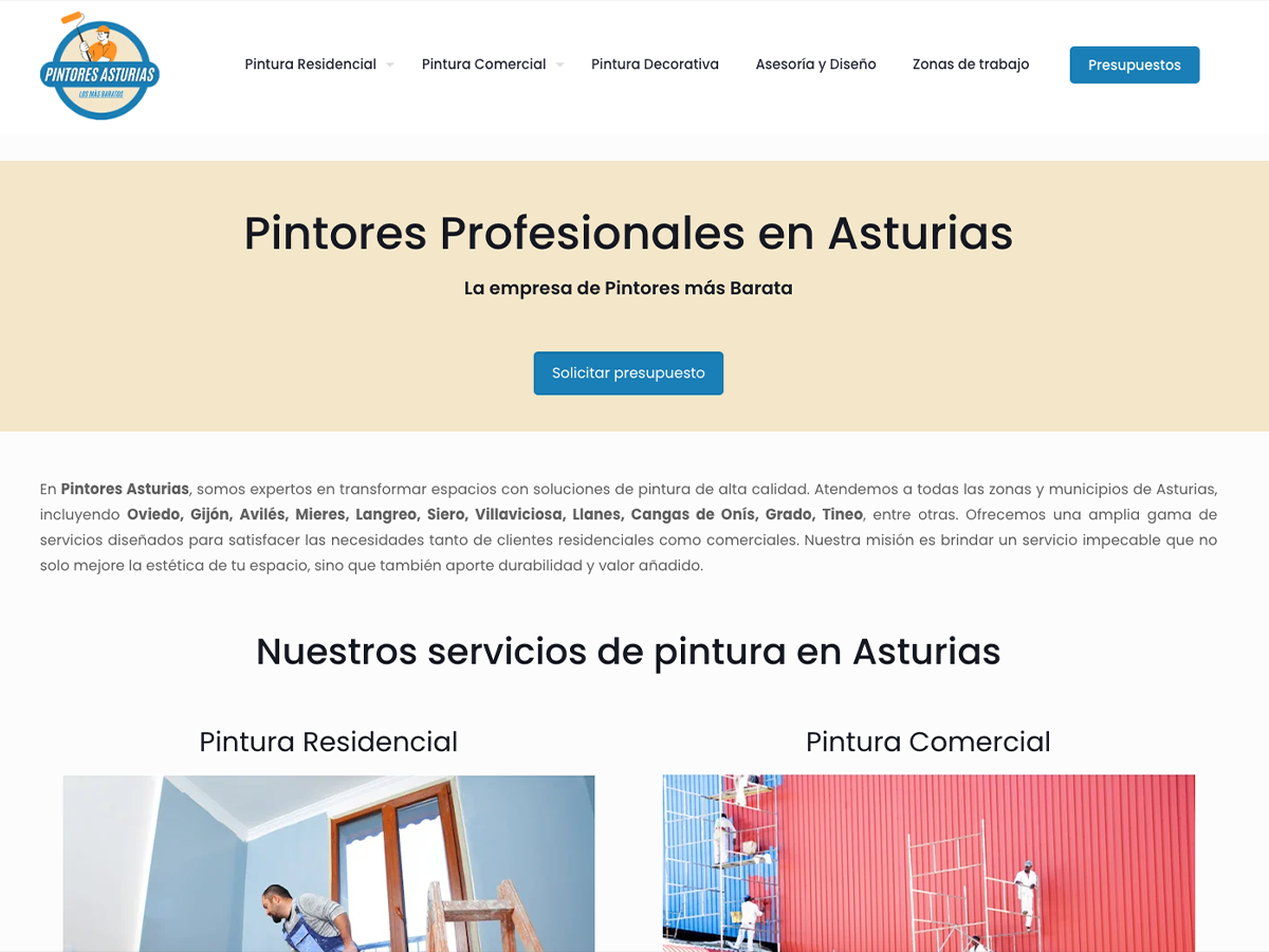 Web de Pintores en Asturias